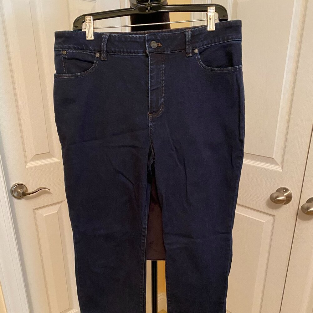 Talbots Heritage Dark Blue Denim Jeans Size 12 - Picture 2 of 5